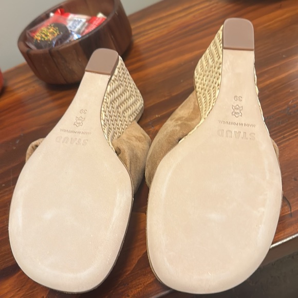 STAUD women’s Dahlia suede espadrille wedge sandals - Picture 7 of 16